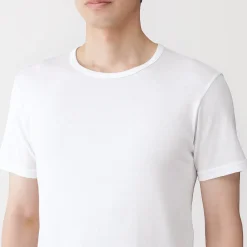 Sous‐Vêtements^Muji T‐shirt à col rond en coton respirant pour homme