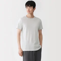 Sous‐Vêtements^Muji T‐shirt à col rond en coton respirant pour homme