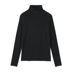 Hauts Et T‐Shirts|Sous‐Vêtements^Muji T-shirt à col roulé transparent à manches longues en mélange de lyocell pour femme