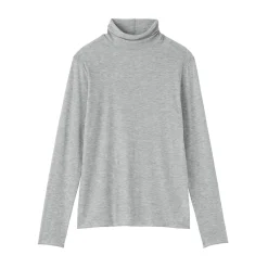 Hauts Et T‐Shirts|Sous‐Vêtements^Muji T-shirt à col roulé transparent à manches longues en mélange de lyocell pour femme
