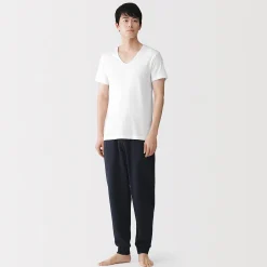 Sous‐Vêtements^Muji T‐shirt à col V en coton respirant pour homme