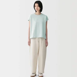 Hauts Et T‐Shirts^Muji T-shirt à mancherons en coton épais pour femme