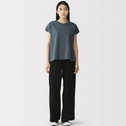 Hauts Et T‐Shirts^Muji T-shirt à mancherons en coton épais pour femme