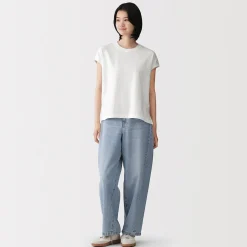 Hauts Et T‐Shirts^Muji T-shirt à mancherons en coton épais pour femme