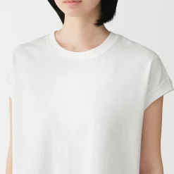 Hauts Et T‐Shirts^Muji T-shirt à mancherons en coton épais pour femme