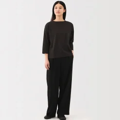 Hauts Et T‐Shirts^Muji T‐shirt à manches 3/4 en coton mélangé pour femme