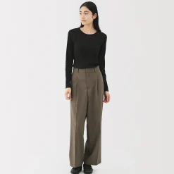 Hauts Et T‐Shirts^Muji T‐shirt à manches longues en mélange de Lyocell côtelé pour femme