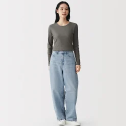 Hauts Et T‐Shirts^Muji T‐shirt à manches longues en mélange de Lyocell côtelé pour femme