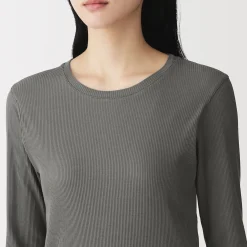 Hauts Et T‐Shirts^Muji T‐shirt à manches longues en mélange de Lyocell côtelé pour femme