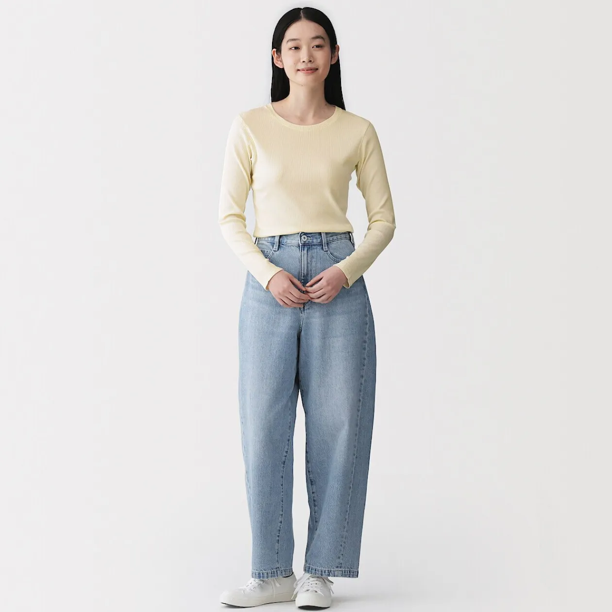 Hauts Et T‐Shirts^Muji T‐shirt à manches longues en mélange de Lyocell côtelé pour femme