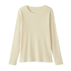 Hauts Et T‐Shirts^Muji T‐shirt à manches longues en mélange de Lyocell côtelé pour femme