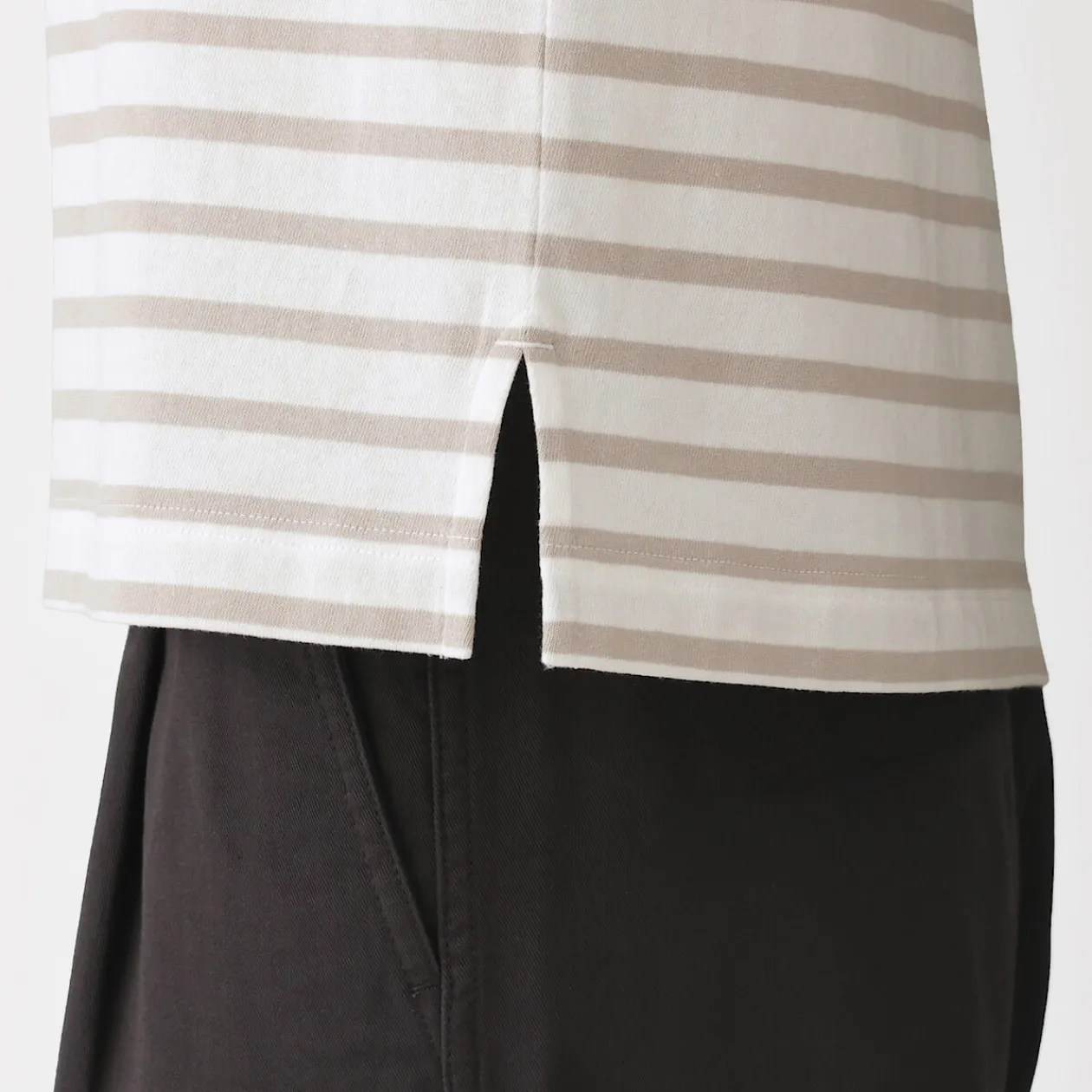 Hauts Et T‐Shirts^Muji T-shirt à manches mi-longues et col bateau en coton épais pour femme