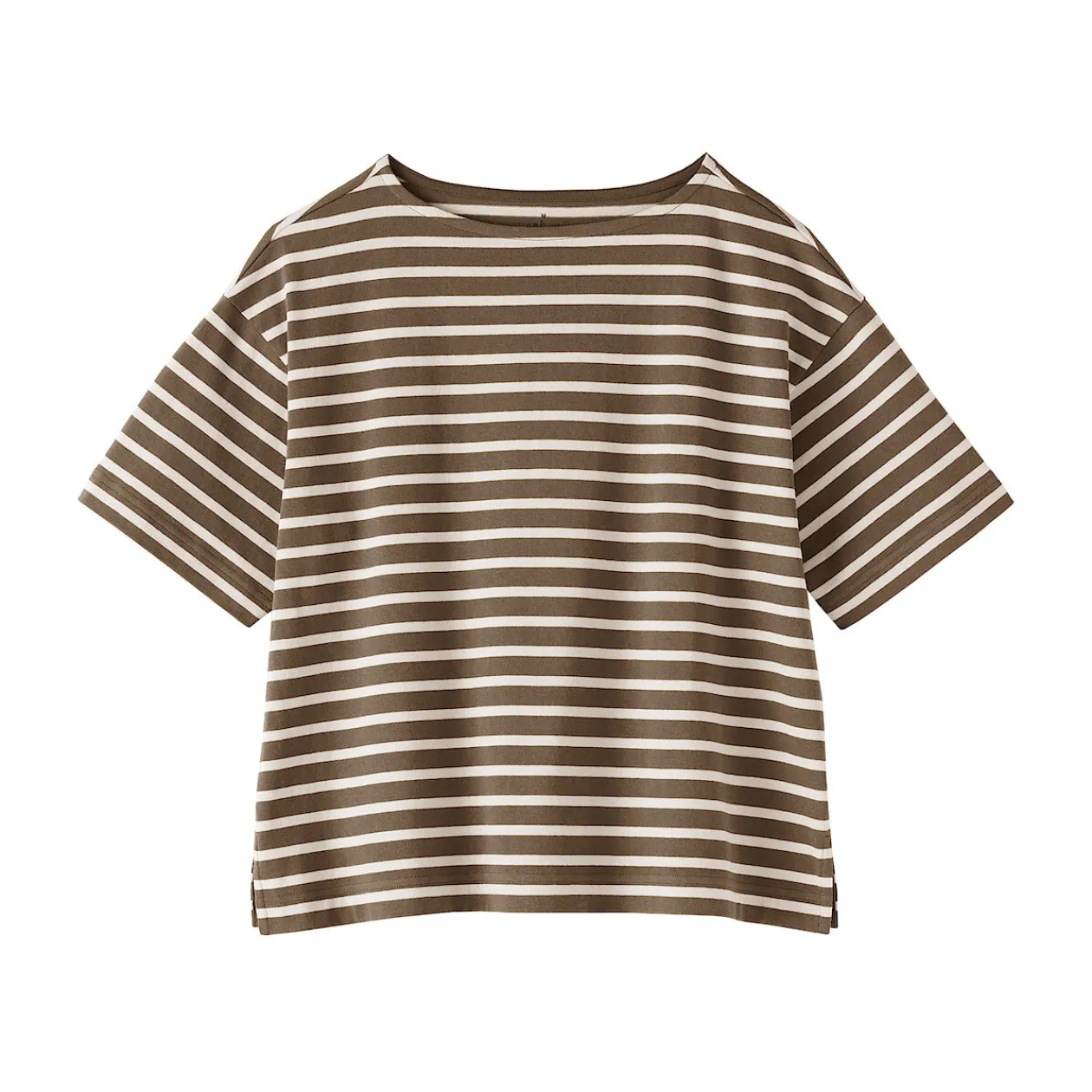 Hauts Et T‐Shirts^Muji T-shirt à manches mi-longues et col bateau en coton épais pour femme