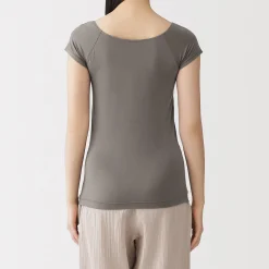 Hauts Et T‐Shirts|Sous‐Vêtements^Muji T-shirt brassière lisse en mélange lyocell à mancherons pour femme