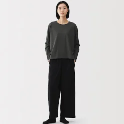 Hauts Et T‐Shirts|Sous‐Vêtements^Muji T-shirt décontracté à manches longues en jersey de coton pour femme