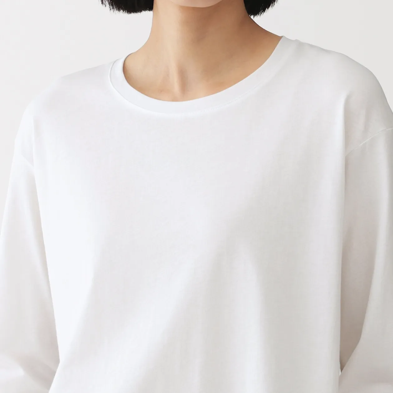 Hauts Et T‐Shirts|Sous‐Vêtements^Muji T-shirt décontracté à manches longues en jersey de coton pour femme
