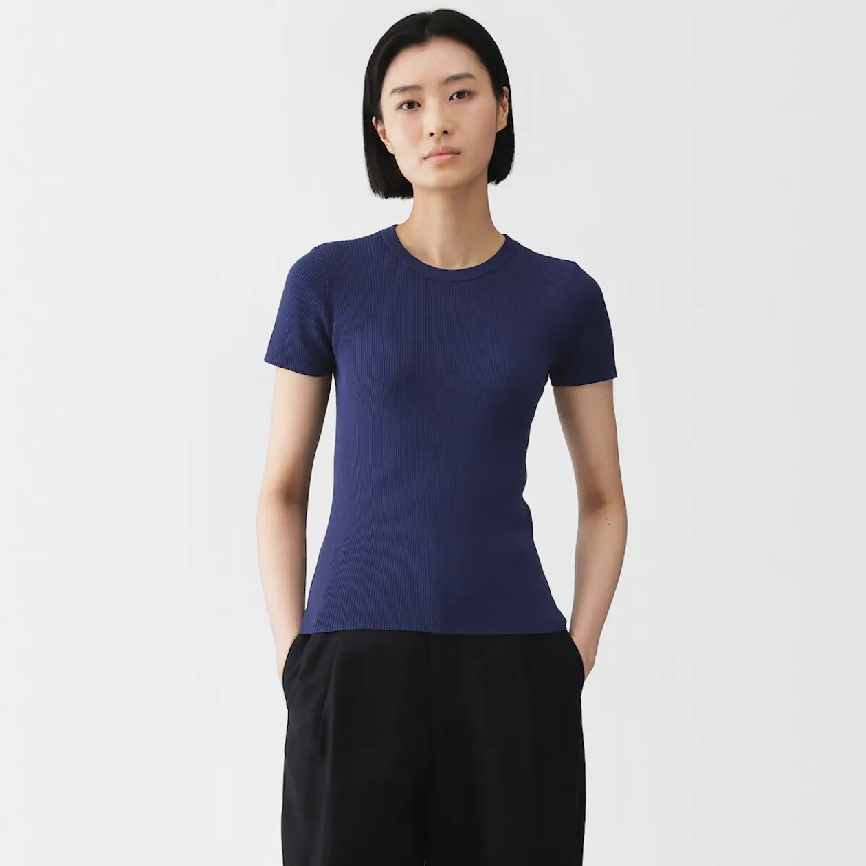 Hauts Et T‐Shirts|Sous‐Vêtements^Muji T-shirt en coton biologique hautement torsadé pour femme