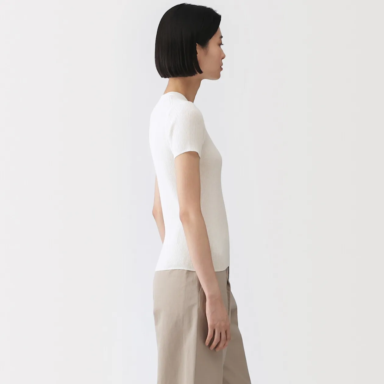 Hauts Et T‐Shirts|Sous‐Vêtements^Muji T-shirt en coton biologique hautement torsadé pour femme