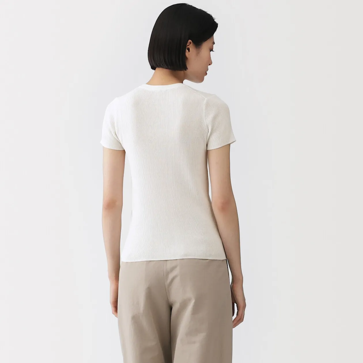 Hauts Et T‐Shirts|Sous‐Vêtements^Muji T-shirt en coton biologique hautement torsadé pour femme