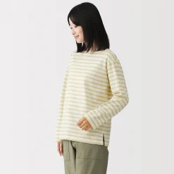 Hauts Et T‐Shirts^Muji T‐shirt en coton épais manches longues col bateau pour femme