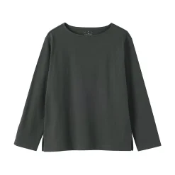 Hauts Et T‐Shirts^Muji T‐shirt en coton épais manches longues col bateau pour femme