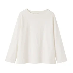 Hauts Et T‐Shirts^Muji T‐shirt en coton épais manches longues col bateau pour femme