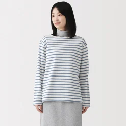 Hauts Et T‐Shirts^Muji T‐shirt en coton épais manches longues col bateau pour femme