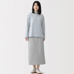 Hauts Et T‐Shirts^Muji T‐shirt en coton épais manches longues col bateau pour femme