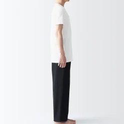 Sous‐Vêtements^Muji T-shirt en coton sans coutures latérales à col en V - lot de 2, pour homme