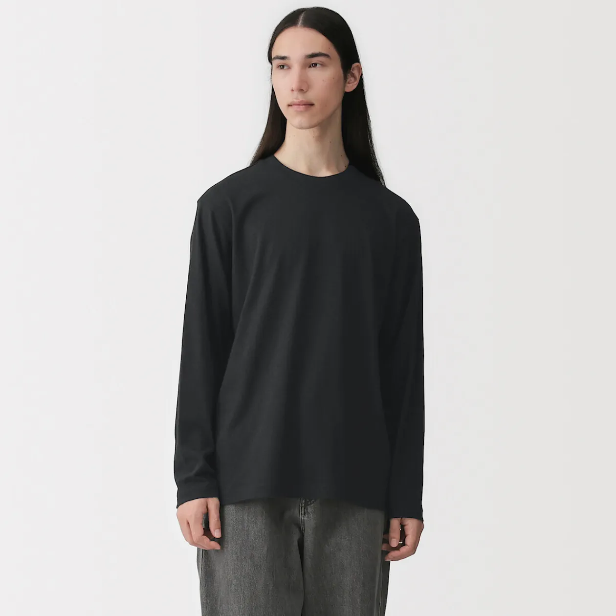 Hauts Et T‐Shirts^Muji T‐shirt en jersey de coton lavé manches longues pour homme