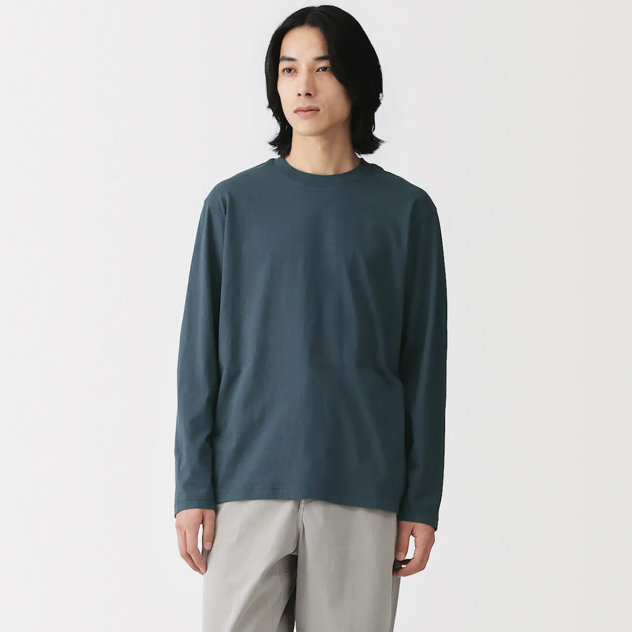 Hauts Et T‐Shirts^Muji T‐shirt en jersey de coton lavé manches longues pour homme