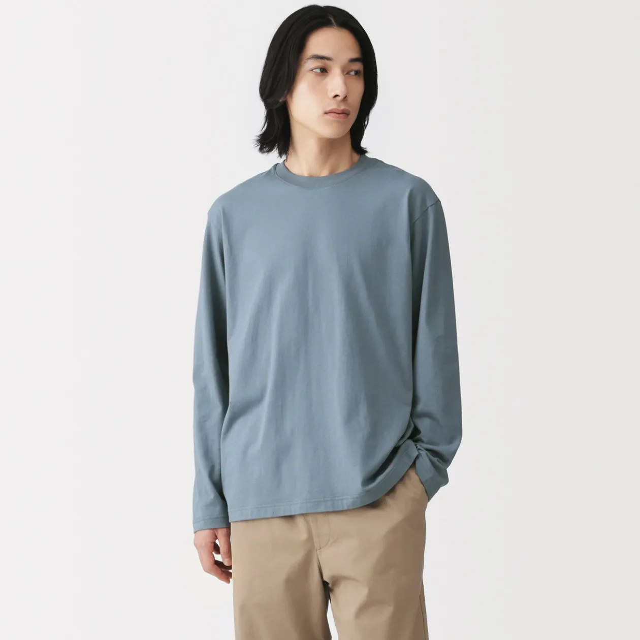 Hauts Et T‐Shirts^Muji T‐shirt en jersey de coton lavé manches longues pour homme