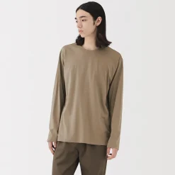 Hauts Et T‐Shirts^Muji T‐shirt en jersey de coton lavé manches longues pour homme