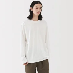 Hauts Et T‐Shirts^Muji T‐shirt en jersey de coton lavé manches longues pour homme