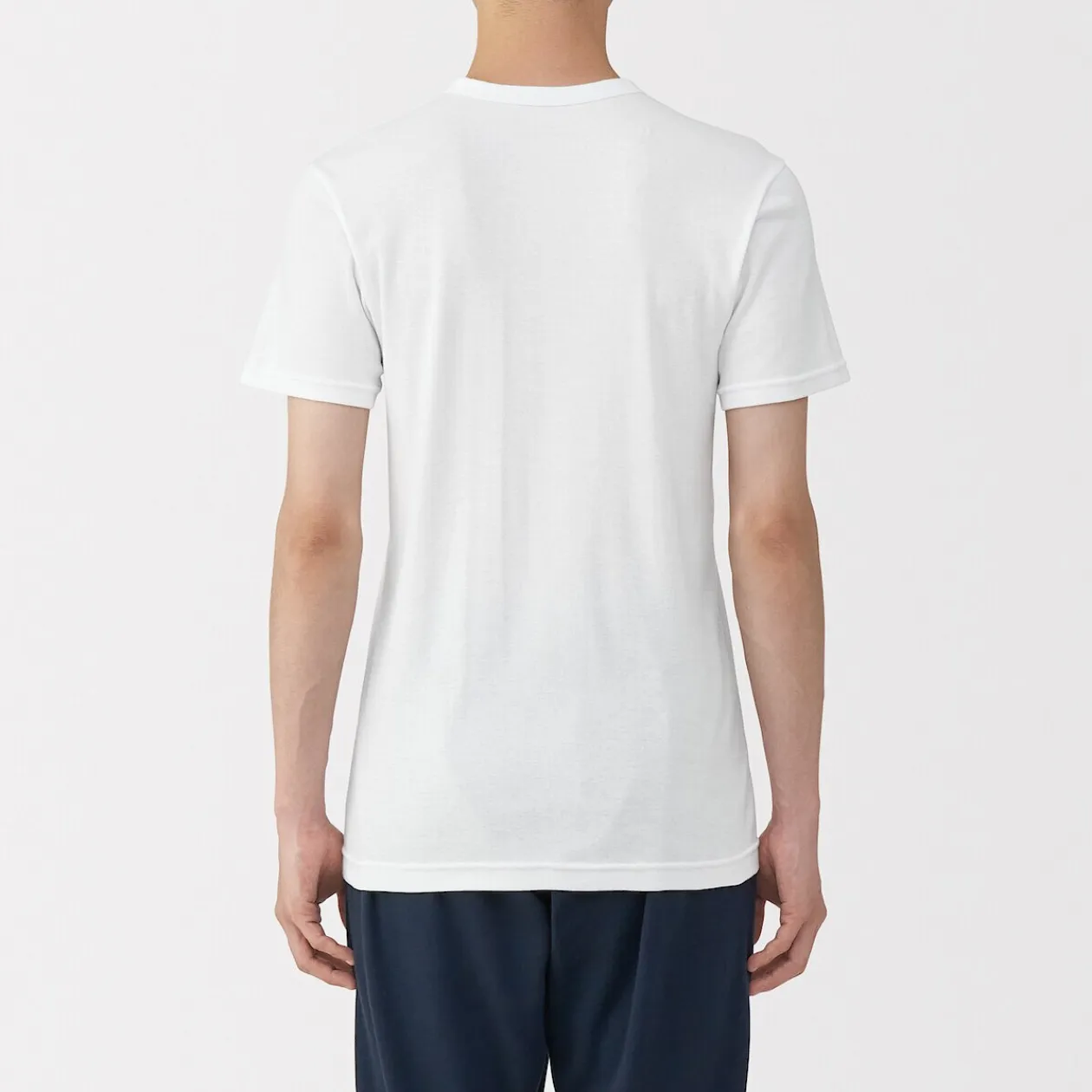 Hauts Et T‐Shirts|Sous‐Vêtements^Muji T‐shirt manches courtes col crew en coton chaud pour homme