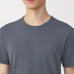 Hauts Et T‐Shirts|Sous‐Vêtements^Muji T‐shirt manches courtes col crew en coton chaud pour homme