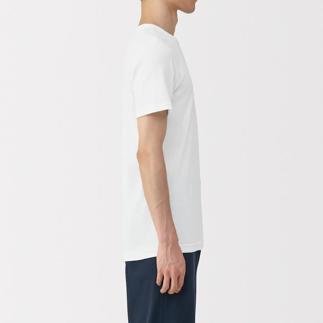 Hauts Et T‐Shirts|Sous‐Vêtements^Muji T‐shirt manches courtes col crew en coton chaud pour homme