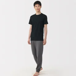 Hauts Et T‐Shirts|Sous‐Vêtements^Muji T‐shirt manches courtes col crew en coton chaud pour homme