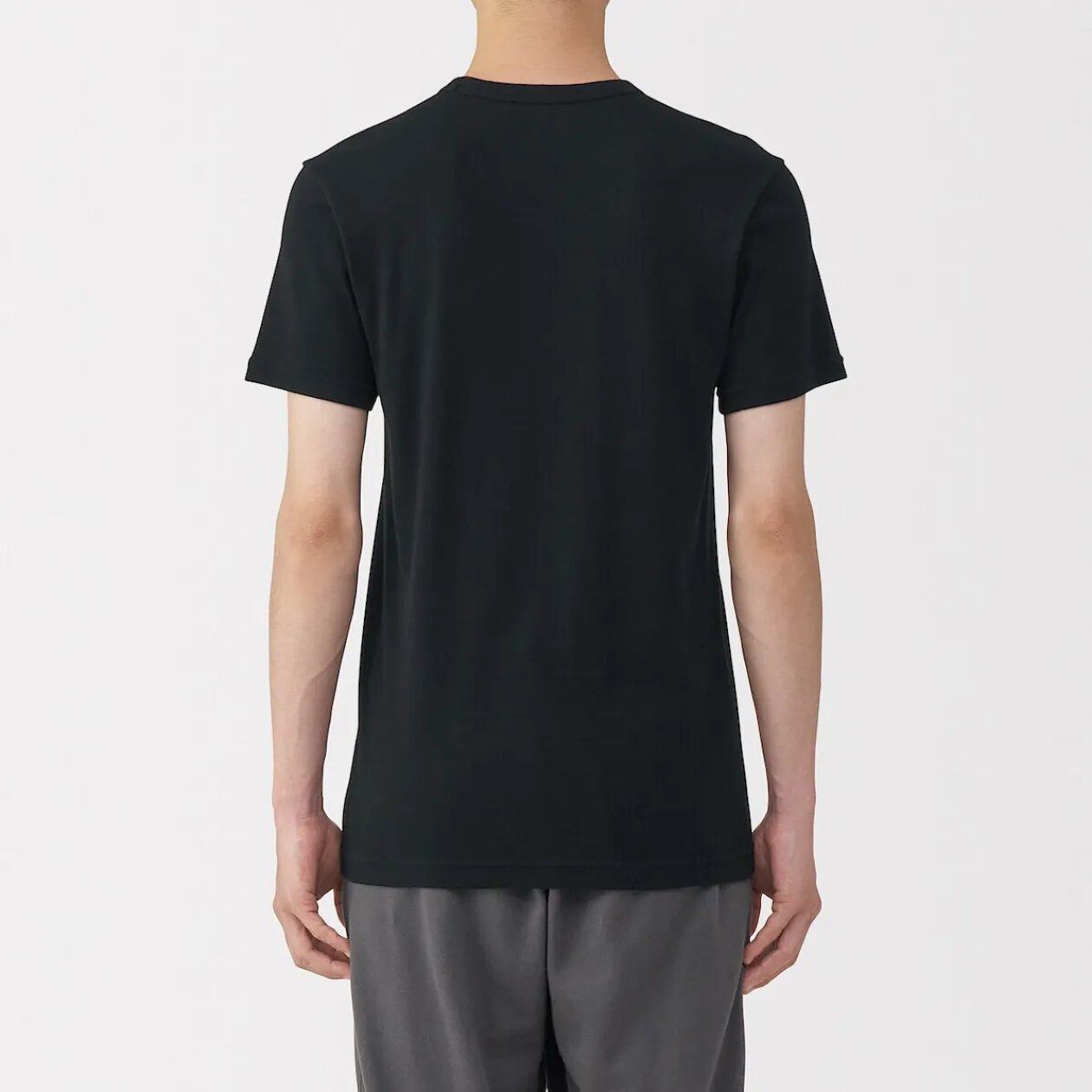 Hauts Et T‐Shirts|Sous‐Vêtements^Muji T‐shirt manches courtes col crew en coton chaud pour homme