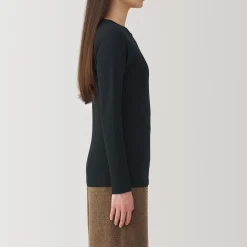 Hauts Et T‐Shirts|Sous‐Vêtements^Muji T‐shirt manches longues col rond en coton et laine chauds pour femme