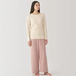 Hauts Et T‐Shirts|Sous‐Vêtements^Muji T‐shirt manches longues col rond en coton et laine chauds pour femme