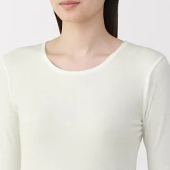 Hauts Et T‐Shirts|Sous‐Vêtements^Muji T‐shirt manches longues col rond en coton chaud pour femme