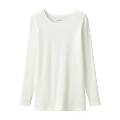 Hauts Et T‐Shirts|Sous‐Vêtements^Muji T‐shirt manches longues col rond en coton chaud pour femme