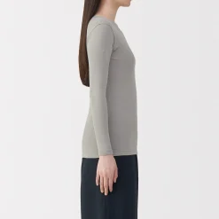 Hauts Et T‐Shirts|Sous‐Vêtements^Muji T‐shirt manches longues col rond en coton chaud pour femme