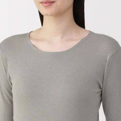Hauts Et T‐Shirts|Sous‐Vêtements^Muji T‐shirt manches longues col rond en coton chaud pour femme