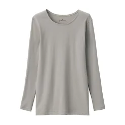 Hauts Et T‐Shirts|Sous‐Vêtements^Muji T‐shirt manches longues col rond en coton chaud pour femme