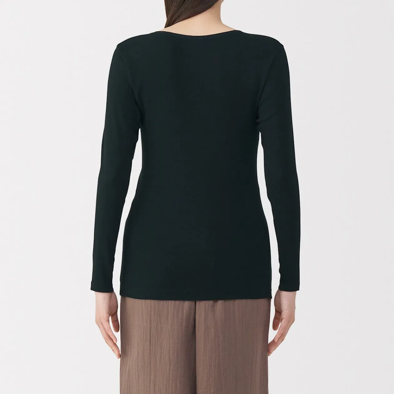 Hauts Et T‐Shirts|Sous‐Vêtements^Muji T‐shirt manches longues col rond en coton chaud pour femme