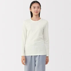 Hauts Et T‐Shirts|Sous‐Vêtements^Muji T‐shirt manches longues col rond en coton épais et chaud pour femme
