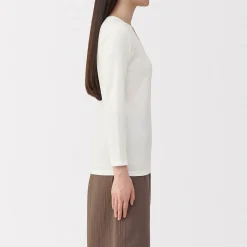 Hauts Et T‐Shirts|Sous‐Vêtements^Muji T‐shirt manches longues col U en coton épais et chaud pour femme