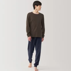 Hauts Et T‐Shirts|Sous‐Vêtements^Muji T‐shirt manches longues col rond en coton et laine chauds pour homme